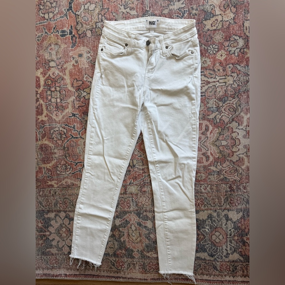 PAIGE Women's Off-White Skinny Jeans